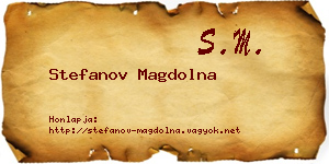 Stefanov Magdolna névjegykártya